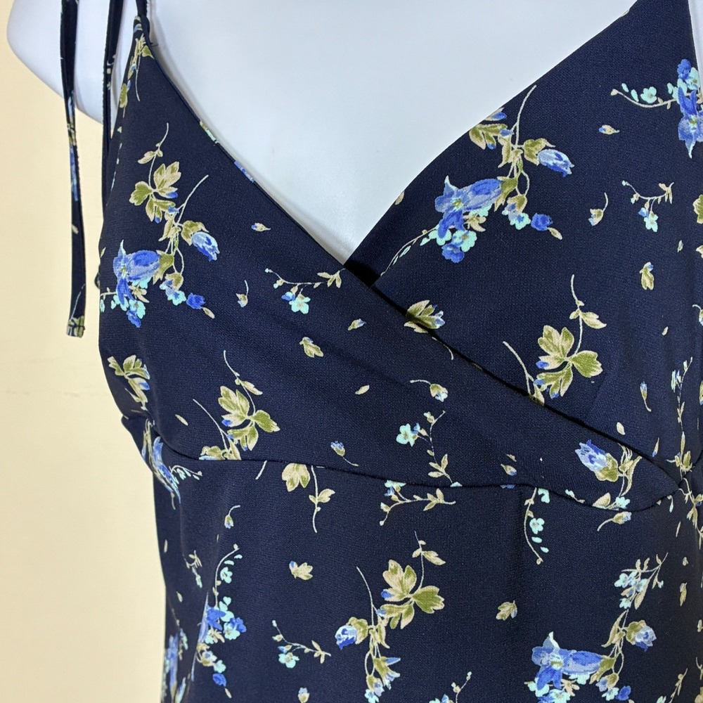 Vintage Y2K Express Babydoll Slip Dress Size M Blue Floral Fairy - Picture 4 of 6